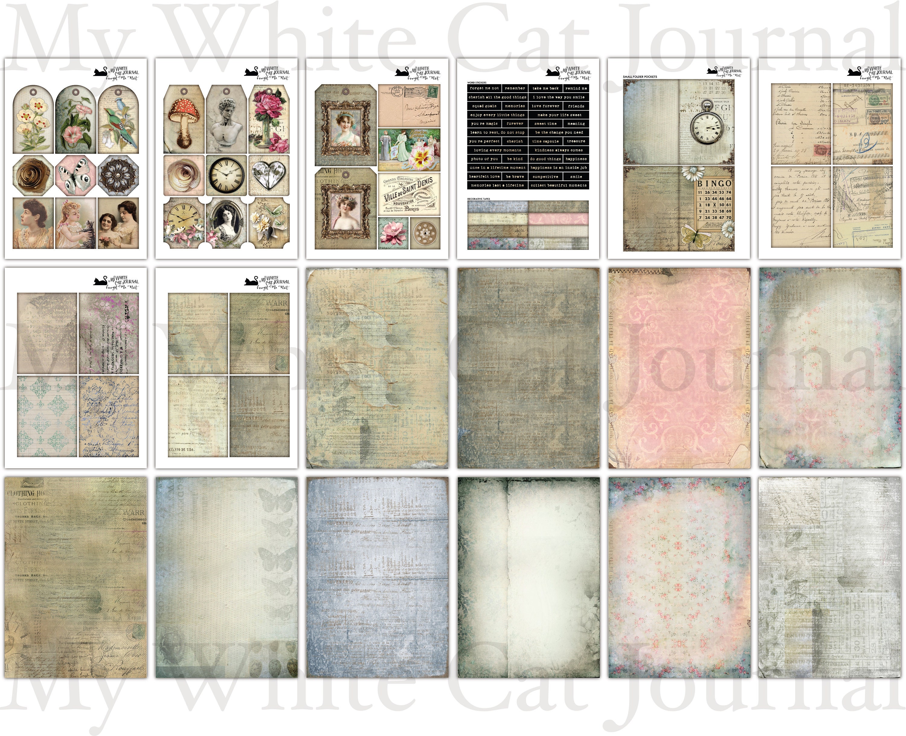 Junk Journal Printable Victorian Junk Journal Kit Craft - Etsy Australia