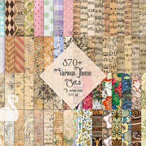 1700 Graphics Bundle, Ephemera, Clipart, Collage Paper, Seamless ...
