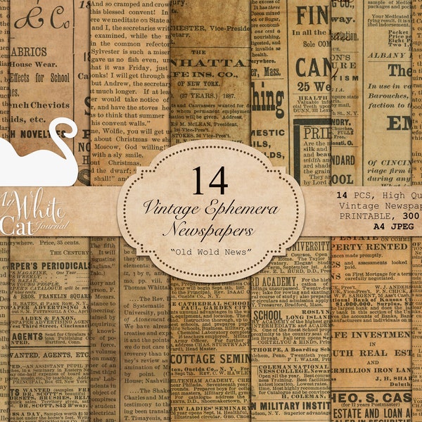 Old Newspaper - Etsy