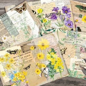 Junk Journal Butterfly Collage Paper Master Board Vintage - Etsy
