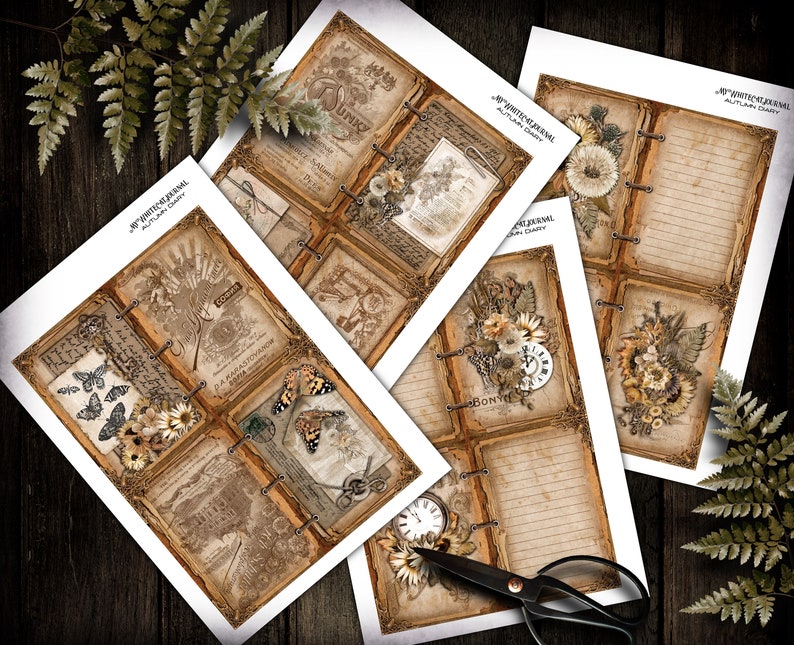 Junk Journal, Autumn, Printable, Mini, Junk Journal Kit, Ephemera ...