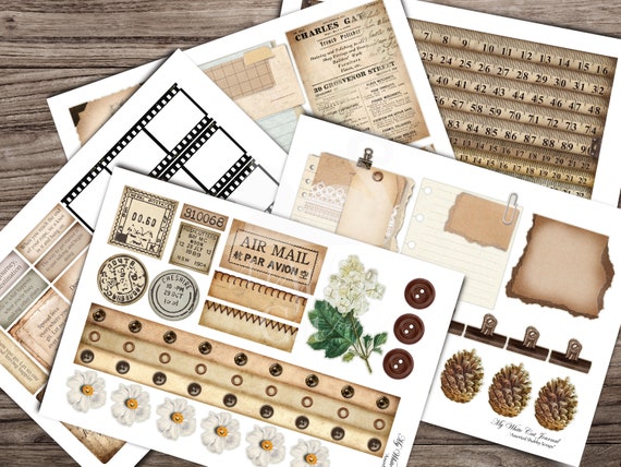 Junk Journal, Fussy Cuts, Assorted, Ephemera Scrap Junk Journal, Fussy Cuts, Assorted, Ephemera Scrap