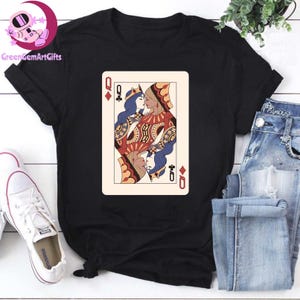 Queens Card Lover Shirt, LGBT Damen Sweatshirt, Kissing Cards Graphic Tee, feministische Unisex Kleidung, Pride Party Shirt, Frauen Power Shirt
