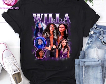Chemise Willa Bootleg, t-shirt Zombies série Y2k, chemise vintage L'aube des vampires, chemise Willa Zombies, chemise Willa loup-garou Disney Zombies 4