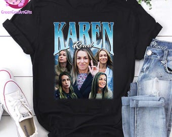 Maglietta bootleg di Karen Read, maglietta collage di veri crimini, maglietta dramma virale in tribunale, maglietta grafica retrò della cultura pop, regalo unisex