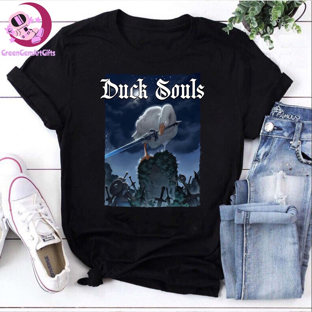 Duck Souls Shirt, Funny Meme Game Sweatshirt, Video Game Graphic Tee ...