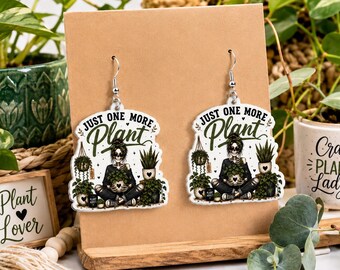 Plant Lover Earrings, Botanical Earrings, Plant Addict Jewelry, Gift for Plant Mom, Houseplant Lover Gift, Nature Inspired Earrings