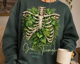 Botanical Skeleton Rib Cage Graphic Tee (Digital Download)