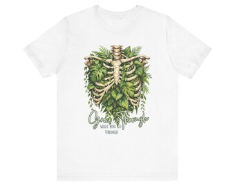 Botanical Skeleton Rib Cage Shirt, Grow Through Graphic Tee