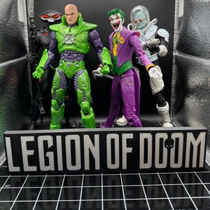 Super villain team action figure standee