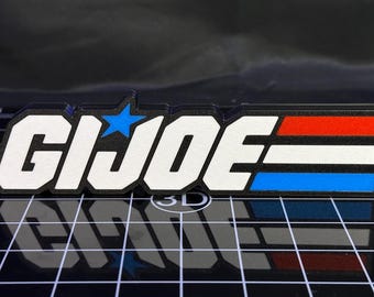 80s soldier cartoon logo standee