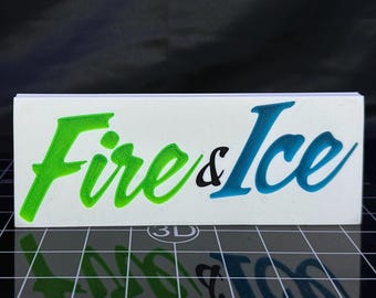 Hot and Cold best friend logo standee