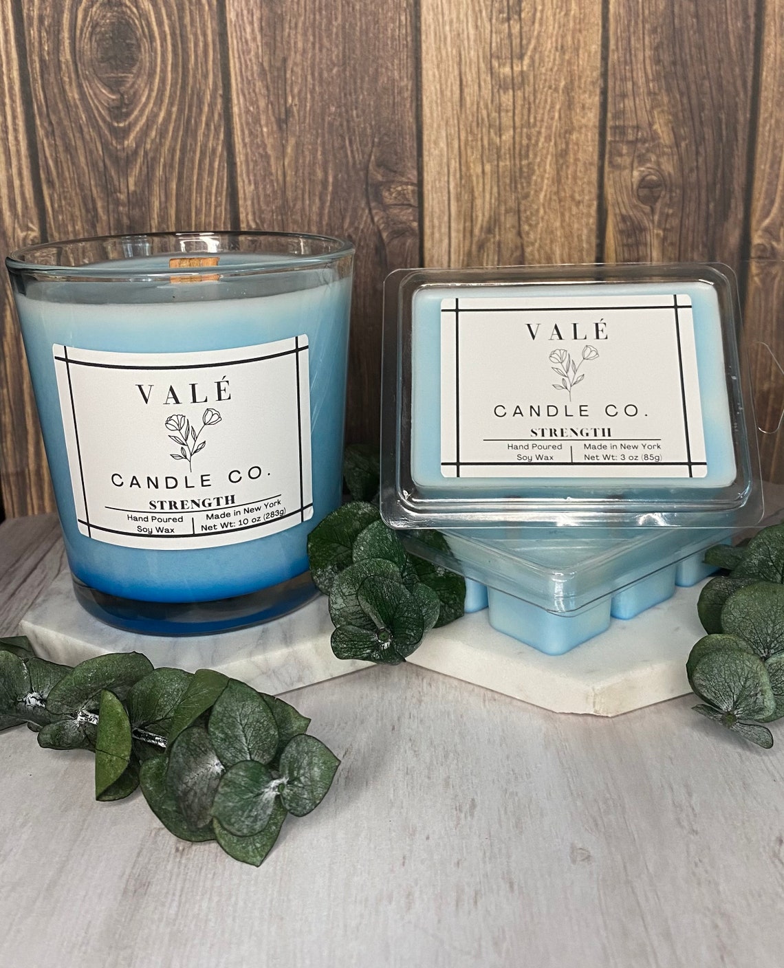 Strength Wooden Wick Candles for Home Decor Etsy