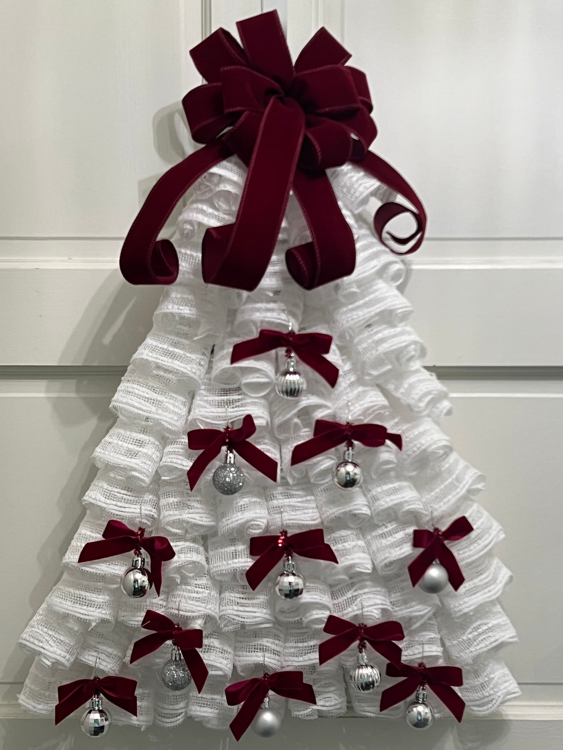 Christmas Tree Front Door Wreath Frontdoor Decorchristmas Etsy