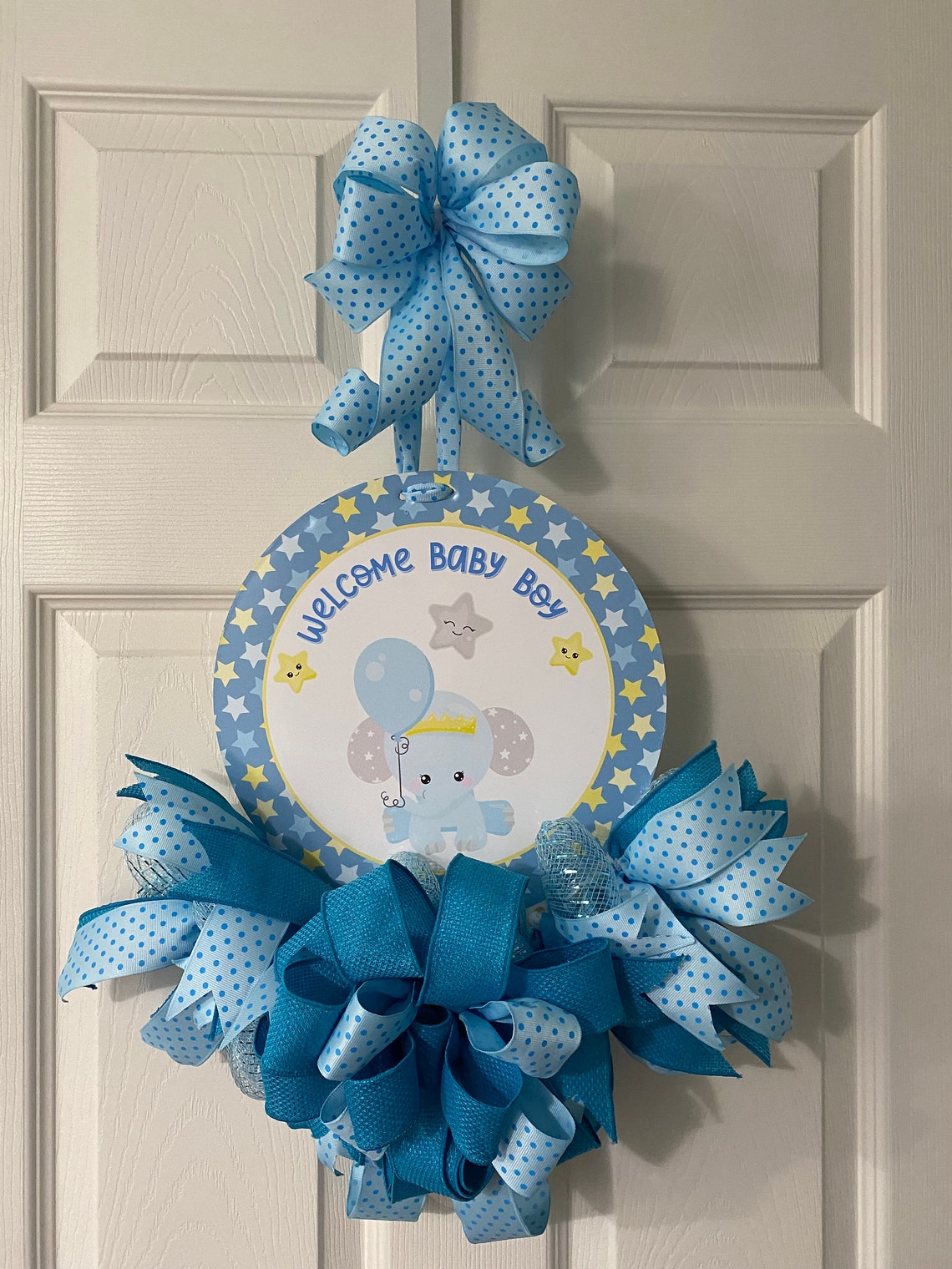 Baby boy door hanger baby shower decor baby shower wall Etsy