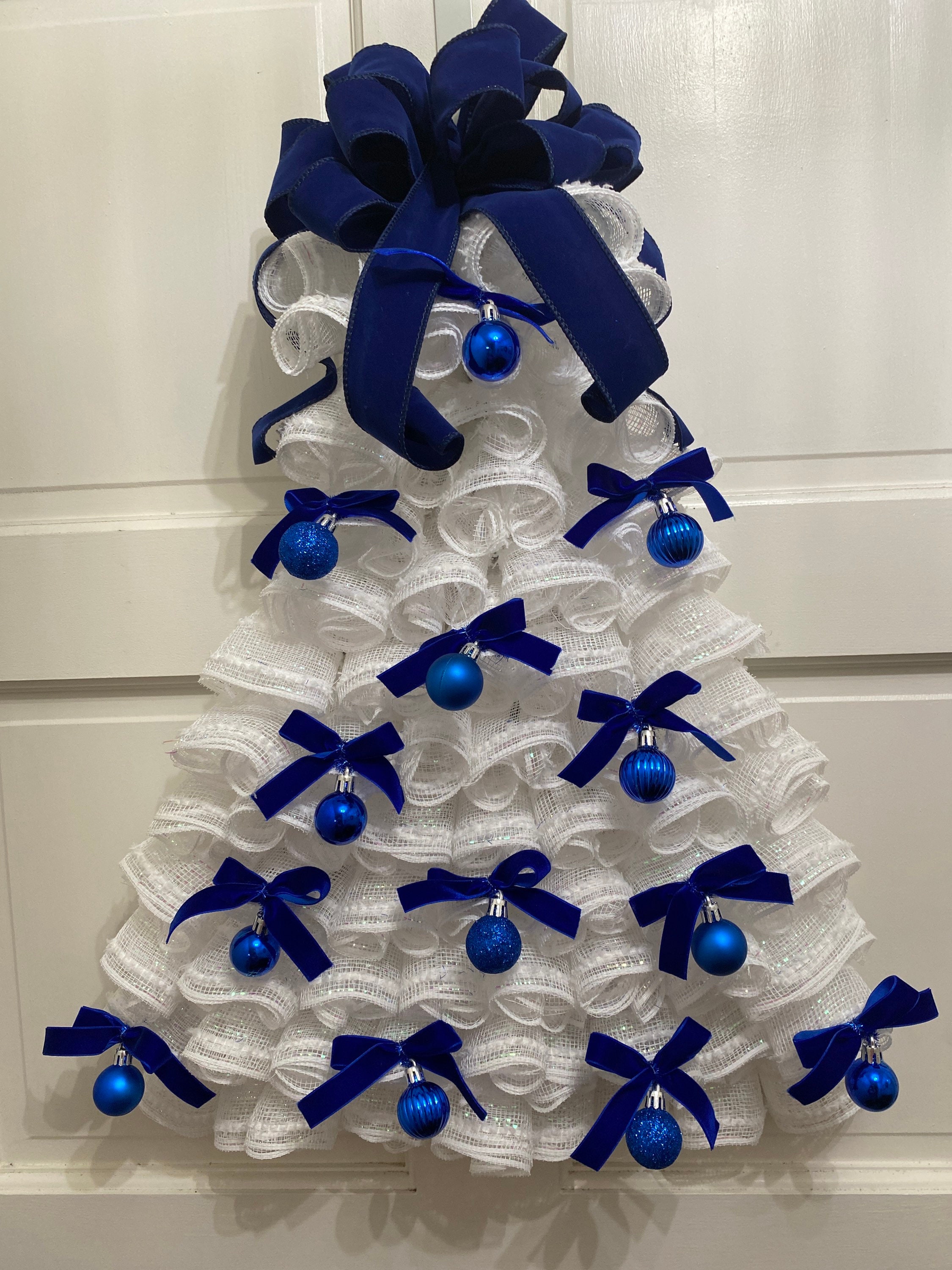 Christmas Tree Front Door Wreath Frontdoor Decorchristmas Etsy