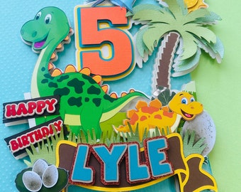 Dino cake topper, Dinosaur cake topper, Baby dinosaur cake topper, T-Rex cake topper