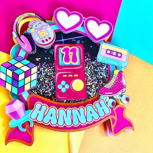 skating cake topper custom 80’s cake topper, Roller skating party decor
