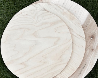 Piezas de madera para manualidades, redondos de madera para letreros, letreros de puerta, redondos de madera sin terminar, letreros de madera contrachapada de ladrillo, redondos de madera contrachapada