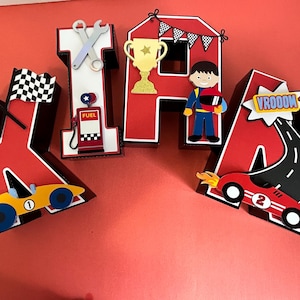 Cars 3d letter cars Party decor cars center pieces 3d letter