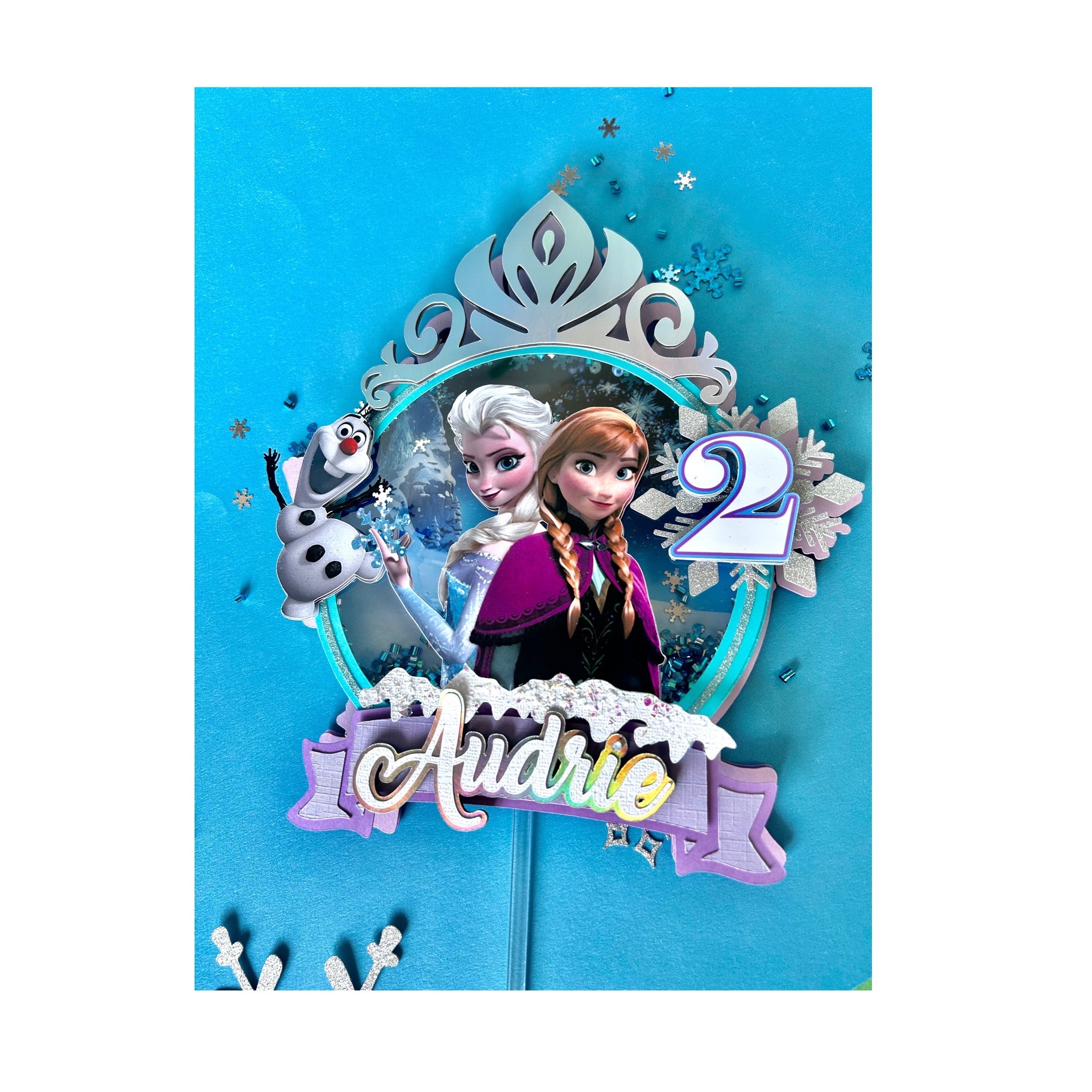 Frozen Cake Topper Elsa Cake Topper Elsa and Anna Cake Etsy