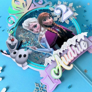 Frozen Birthday Cake Topper | Frozen Party Decoration | Elsa Anna Olaf Cake Topper | Winter Wonderland Cake Decor