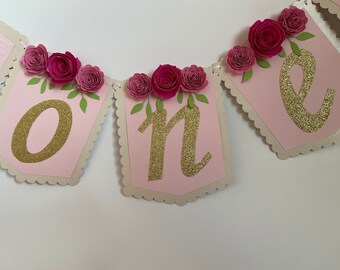 ONE birthday banner
