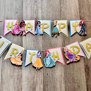 Banner de cumpleaños de princesa