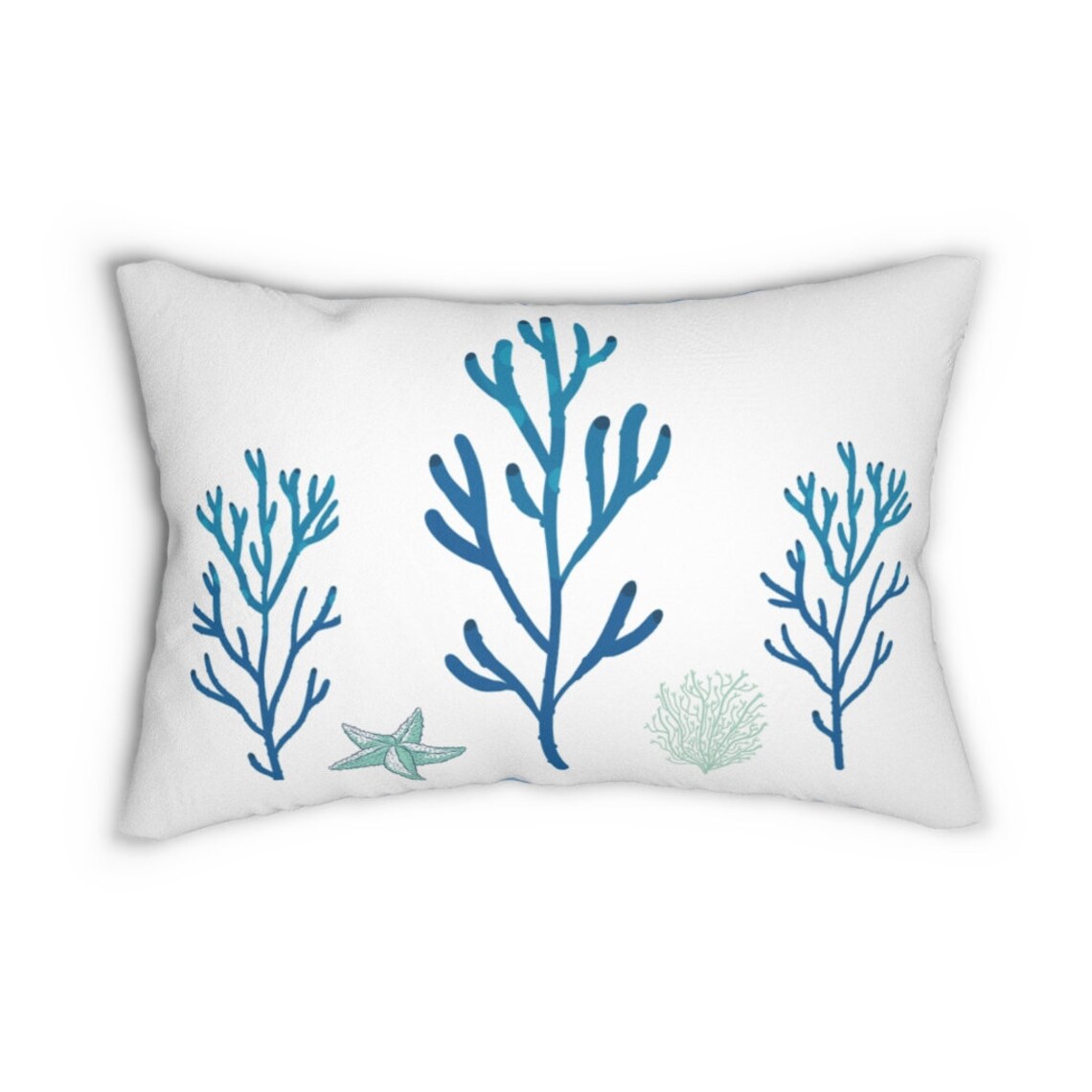 Cool Coral Lumbar Pillow Etsy