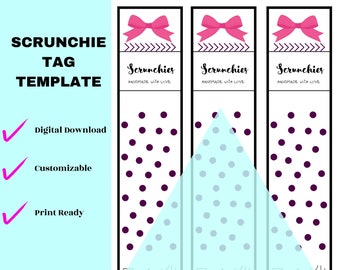 リボン シュシュ タグ テンプレート | デジタル シュシュ タグ | シュシュ タグ テンプレート