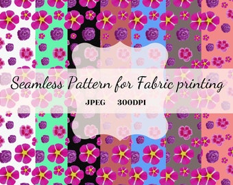 布地プリント用のシームレスな花のデザイン