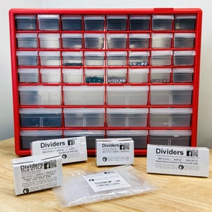 AUTUMN Made in USA Products Dividers for Plastic Storage Hardware Cabinet, Designed to fit Akro-Mils 40717 (Large Drawer)