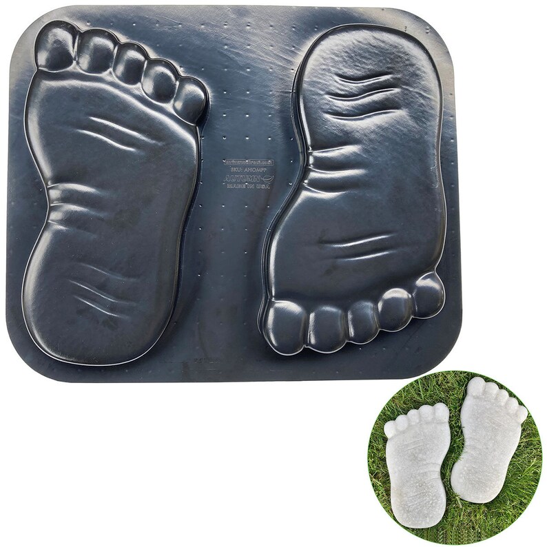 AUTUMN Footprint Stepping Stone Mold Concrete Cement Mold Etsy