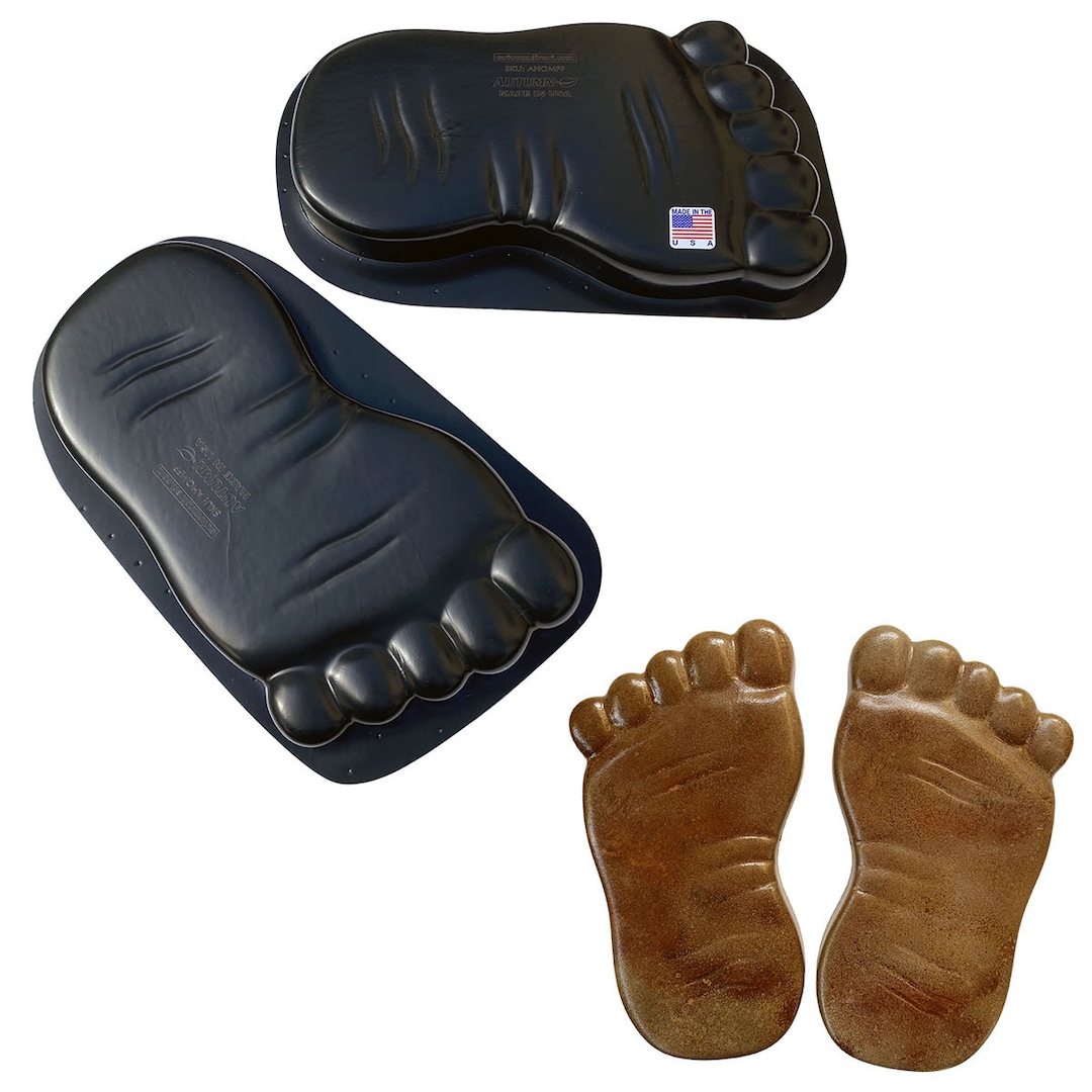 AUTUMN Footprint Stepping Stone Mold, Concrete Cement Mold, DIY Feet