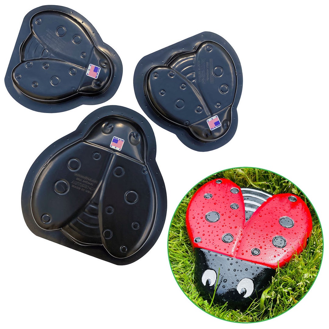 AUTUMN Ladybug Stepping Stone Mold Concrete Cement Form DIY Etsy