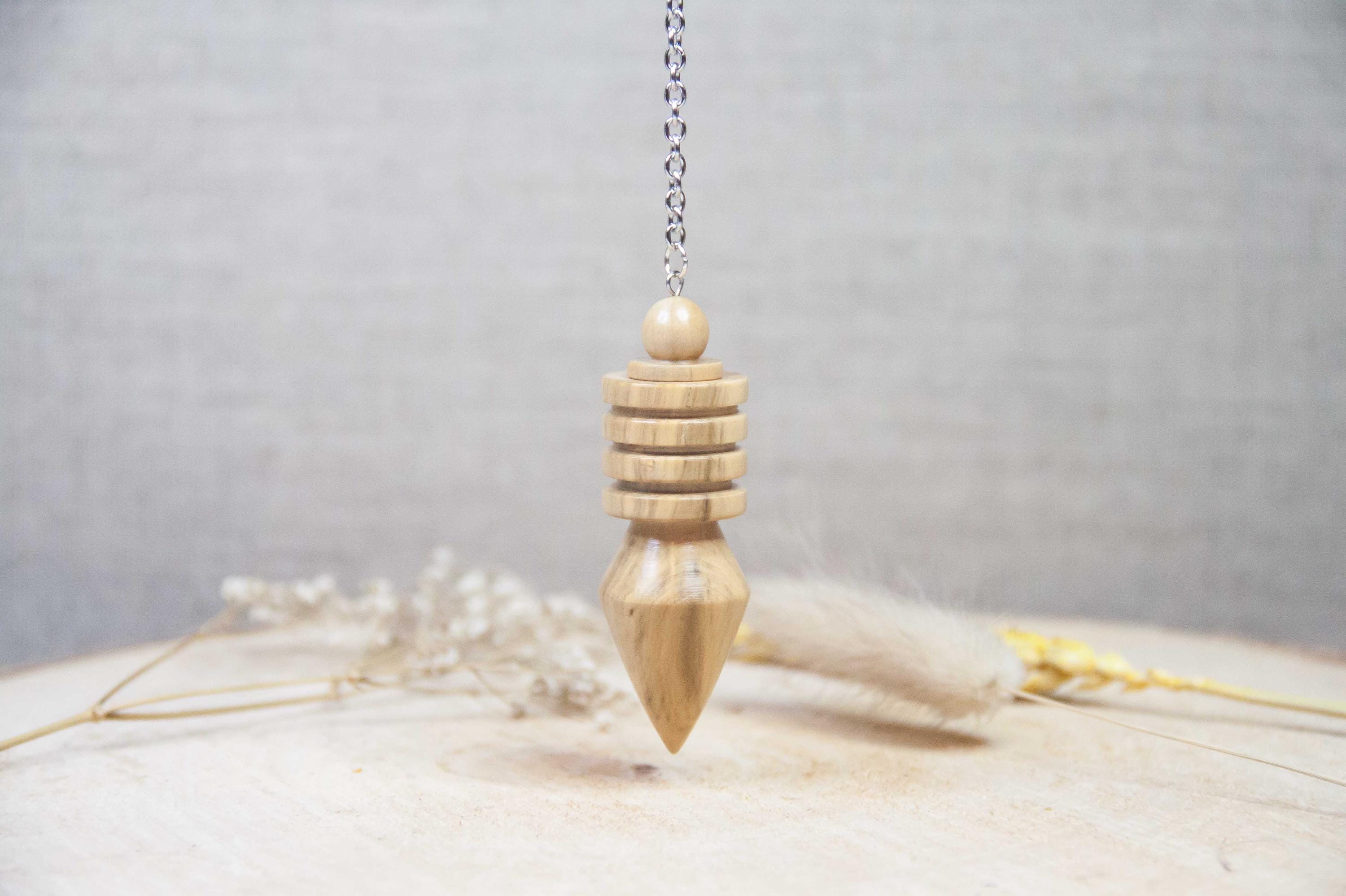 Divinatory Pendulum in Boxwood (france) - Length 6.4 Cm - ø 2.1 Cm ...