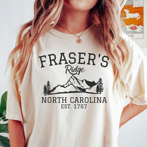 Fraser&#39;s Ridge Shirt, Fraser&#39;s Ridge Est 1767, Outlander Shirt, Jamie Fraser Shirt, Outlander T Shirt, Bookish Gift, Gifts for Bookworms