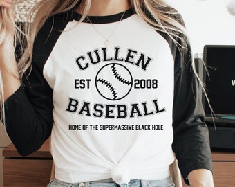 Cullen Baseball Dolman Shirt, Bookish Shirt, Stephanie Meyer, Bookish Gift, Bookworm Gifts, TITSOAK, Supermassive Black Hole