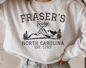 Fraser's Ridge Sweatshirt, Fraser's Ridge Est 1767, Outlander, Jamie Fraser Shirt, Outlander Sweatshirt, Bookish Geschenk, Sassenach Shirt