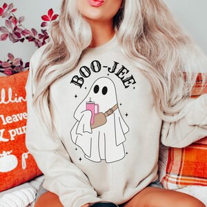 Boo Jee Sweatshirt, Halloween Ghost Sweatshirt, Ghost Tumbler Shirt, Tumbler Sweatshirt, Funny Halloween Shirt, Ghost Sweatshirt