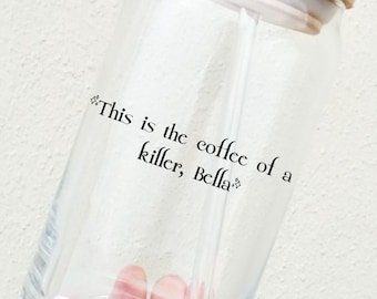 This is the Coffee of a Killer Bella Coffee Glass, Bookish Cup, Beer Can Glass, Iced Coffee Glass, Aesthetic Glass, Libbey Glass