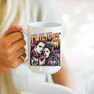 Vampire Mug, Forks Coffee Mug, Edward Cullen, Vampire Cup, Bookish Mug, Bookish Coffee Cup, Stephenie Meyer, Retro Vampire Mug, TITSOAK