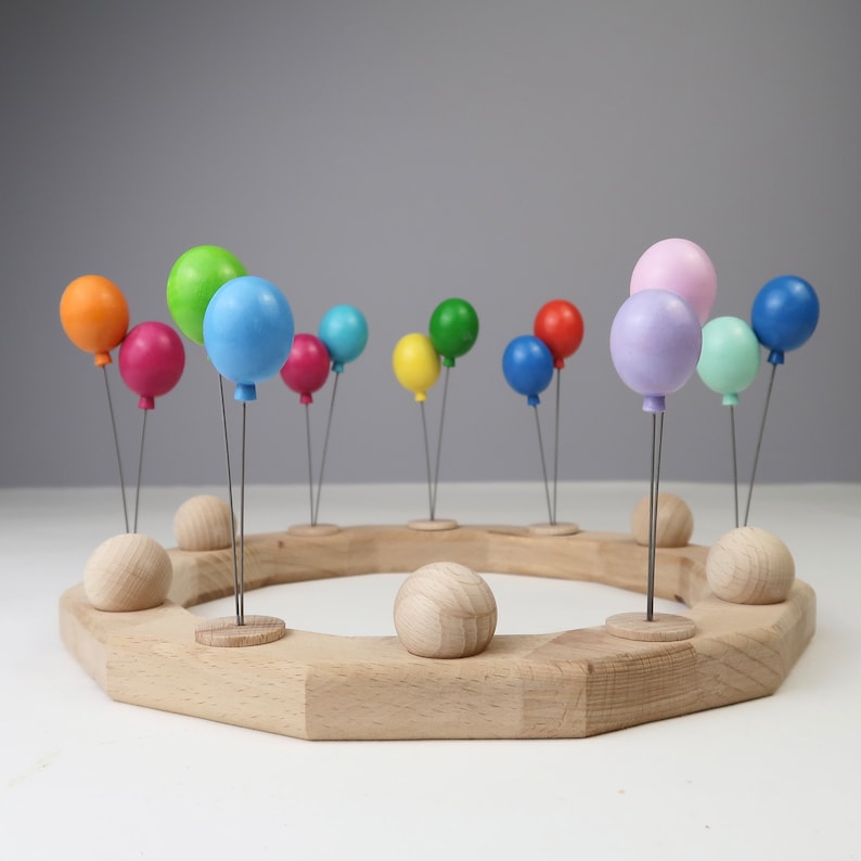 Luftballons Deko 1. Geburtstag und Party Kindergeburtstag: Stecker Geburtstagsring passend für viele Geburtstagszüge & Geburtstagskränze Bild 1