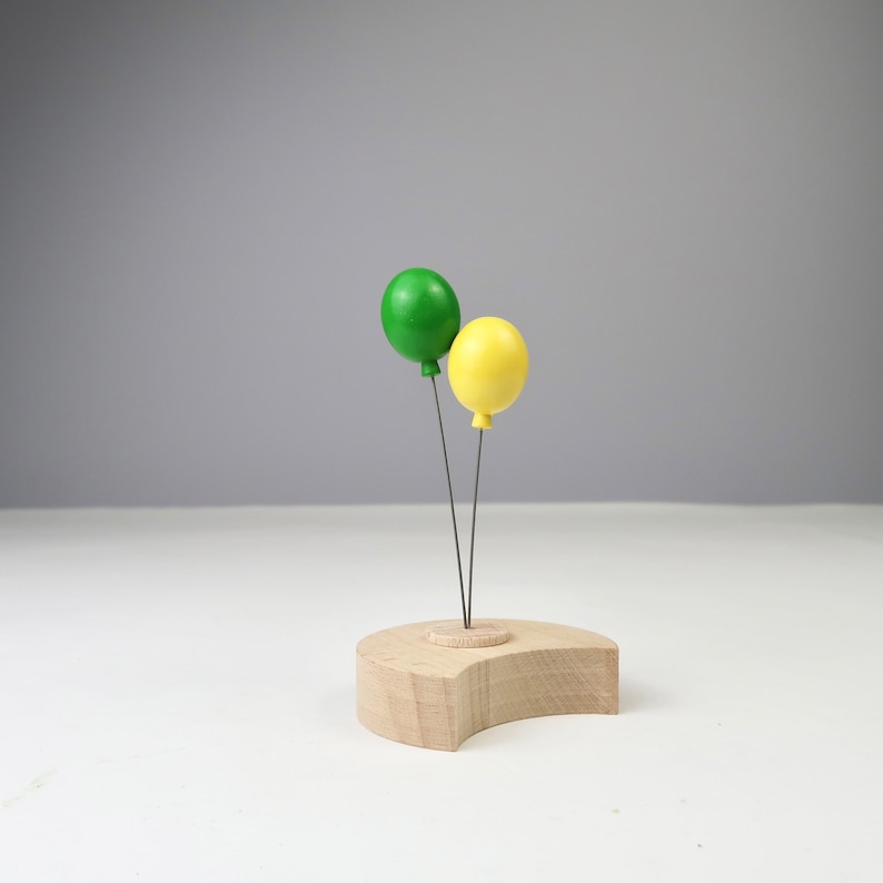 Luftballons Deko 1. Geburtstag und Party Kindergeburtstag: Stecker Geburtstagsring passend für viele Geburtstagszüge & Geburtstagskränze gelb/hellgrün