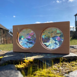 Kaleidoscope glasses handmade from wood for children | peep eye | Waldorf Montessori inspired toy | personalized kaleidoscope