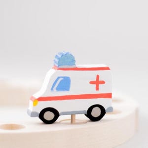 Birthday plug ambulance paramedic doctor | Plug ambulance and rescue service suitable for birthday wreath and birthday ring image 3