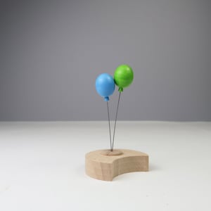 Luftballons Deko 1. Geburtstag und Party Kindergeburtstag: Stecker Geburtstagsring passend für viele Geburtstagszüge & Geburtstagskränze gelbgrün/skyblau