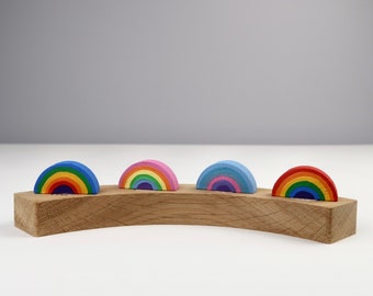 Steckfigur Regenbogen für Geburtstagsring und Geburtstagskranz | Motivstecker Tischdeko Geburtstag | Regenbogenstecker für Geburtstag Taufe