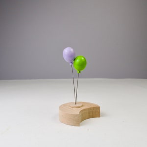 Geburtstagsstecker Luftballon für Kindergeburtstag passend für Geburtstagskranz & Geburtstagsring als Party Deko Handmade aus Ahornholz Bild 10