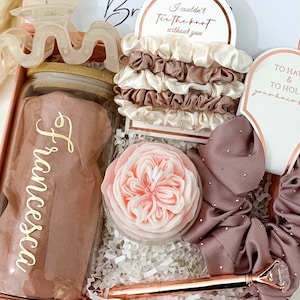 Bridesmaid Proposal Box Set Personalized Gift Blush Will You Be My Bridesmaid Box Set Bridesmaid Proposal Candle Maid of Honor Coffee Cup